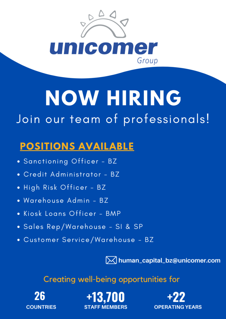 Now Hiring - Unicomer Branches